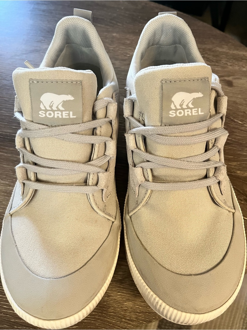 Sorel Out N About III Low Canvas Waterproof Sneakers in Moonstone/Sea Salt 9.5